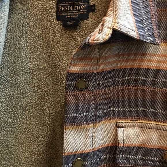 NWT • Pendleton striped fleece lined shirt jacket - Picture 7 of 8
